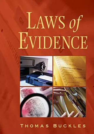 Pdf Ebook Laws of Evidence