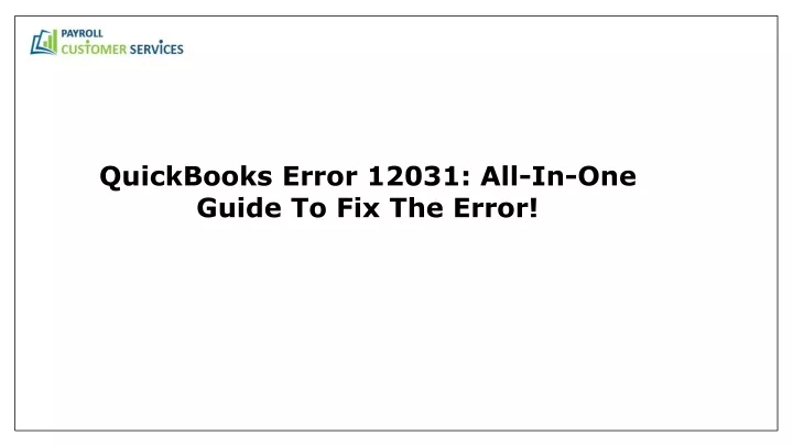 quickbooks error 12031 all in one guide