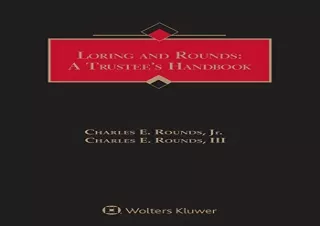PDF Loring and Rounds: A Trustee's Handbook, 2021 Edition Kindle
