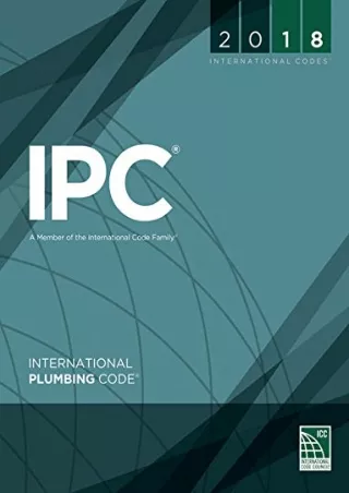 Read Ebook Pdf 2018 International Plumbing Code (International Code Council Series)