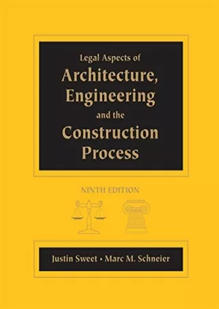 Pdf Ebook Legal Aspects of Architecture, Engineering and the Construction Process