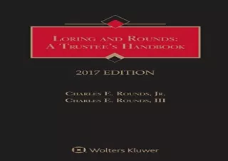 [PDF] Loring and Rounds: A Trustee's Handbook, 2017 Edition Free