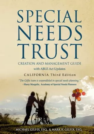 Download [PDF] Special Needs Trust Creation and Management Guide: with ABLE Act Updates