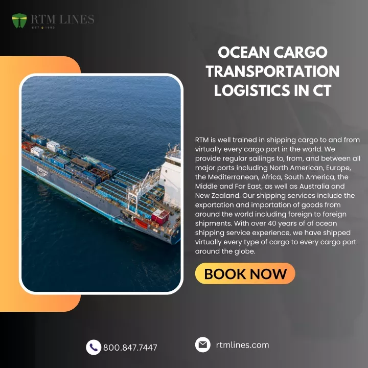 ocean cargo transportation logistics in ct