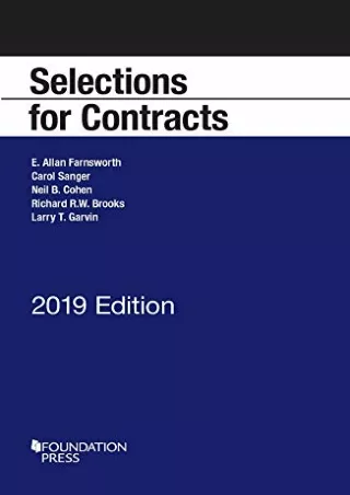 Download Book [PDF] Selections for Contracts, 2019 Edition (Selected Statutes)