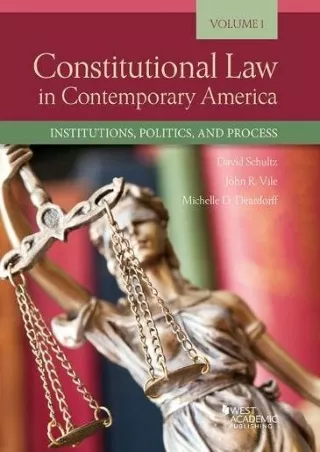 [Ebook] Constitutional Law in Contemporary America, Volume 1: Institutions, Politics,