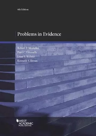 Full DOWNLOAD Problems in Evidence (Coursebook)