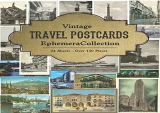 Download Book [PDF] Vintage Travel Postcards Ephemera Collection: For Junk Jounr