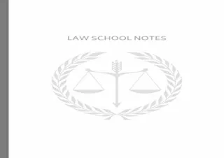 [PDF] Law School Notes: Study Notebook w/Cornell Style Notetaking, Weekly Readin