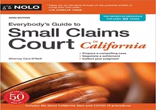 Download Everybody's Guide to Small Claims Court in California (Everybody's Guid