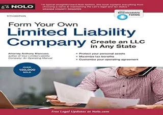 PDF Form Your Own Limited Liability Company: Create An LLC in Any State Full