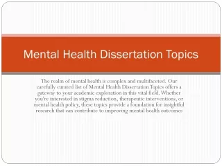 mental health workers research topics