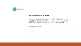 Dentist Baggot Street  D4 Dentist