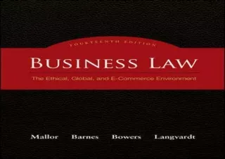 [PDF] Business Law: The Ethical, Global, and E-Commerce Environment Full