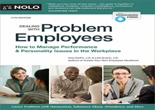 [PDF] Dealing With Problem Employees: How to Manage Performance & Personal Issue