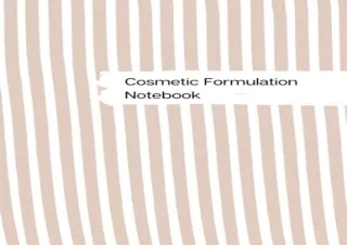 READ [PDF] Cosmetic Lab Notebook | Formulation Journal | Large 8.5x11'' | Formul