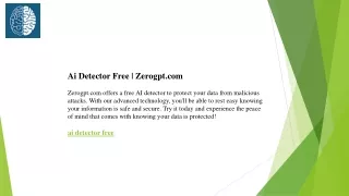 ai detector free zerogpt com zerogpt com offers