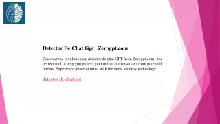 Detector De Chat Gpt  Zerogpt.com