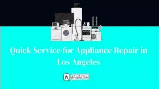 Quick Service for Appliance Repair in Los Angeles