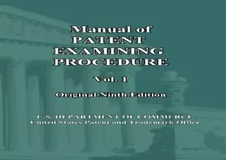 [PDF] Manual of Patent Examining Procedure: 9th Ed. (Vol. 1): Original Ninth Edi