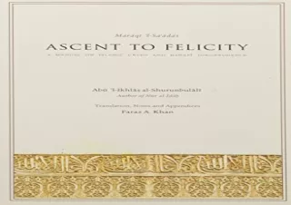 Download Ascent to Felicity Maraqi 'l-Sa'adat: A Manual on Islamic Creed and Han