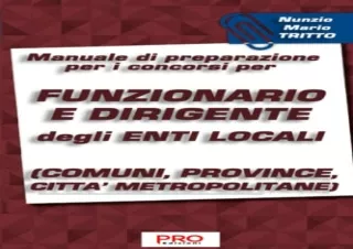 PDF Manuale di preparazione per i concorsi per funzionario e dirigente degli ent