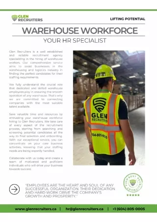 Warehouse Workforce Services | Glen Recruiters