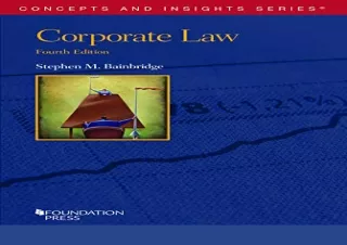 (PDF) Corporate Law (Concepts and Insights) Full