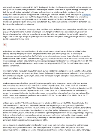 Bk8 Alternatif Slot Online Gacor Terbaik Hari Ini Kredibel Lombok Slot Lada Mera