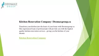 Kitchen Renovation Company  Deomaxgroup.ca