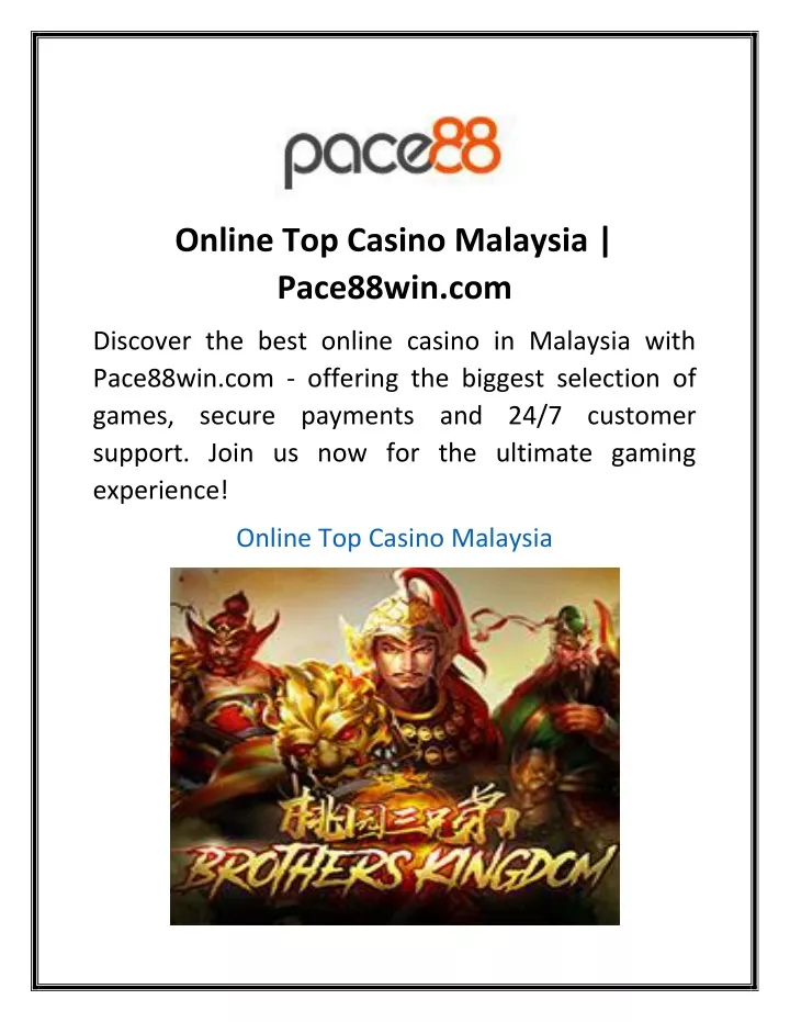 online top casino malaysia pace88win com