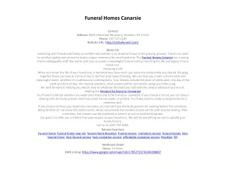 Funeral Homes Canarsie