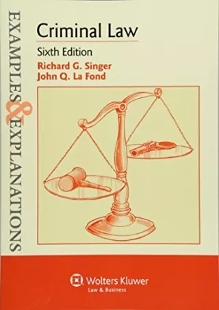 PDF/READ Examples & Explanations: Criminal Law, Sixth Edition