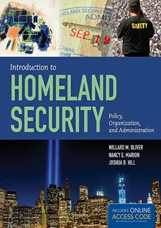 DOWNLOAD/PDF Introduction to Homeland Security: Policy, Organization, and Administration