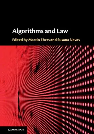 Download Book [PDF] Algorithms and Law