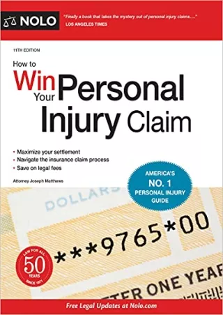 DOWNLOAD/PDF How to Win Your Personal Injury Claim