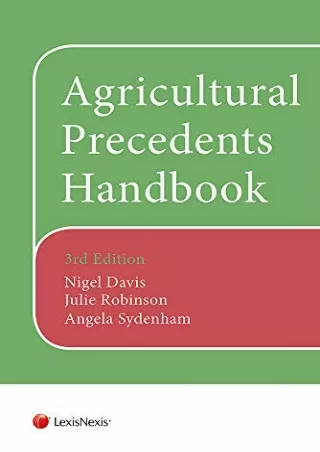 [READ DOWNLOAD] Agricultural Precedents Handbook