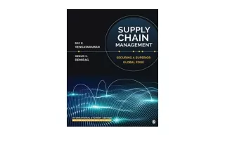 Kindle online PDF Supply Chain Management International Student Edition Securing