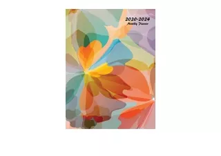 Ebook download 2020 2024 Monthly Planner Large Five Year Planner with Flower Col