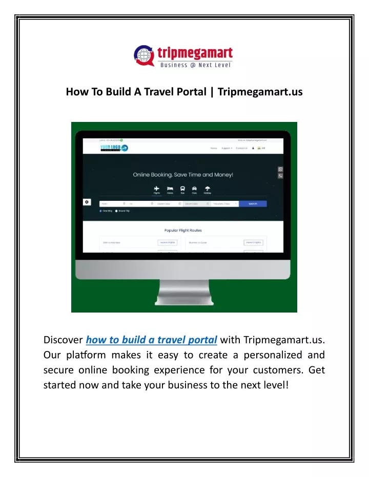 how to build a travel portal tripmegamart us