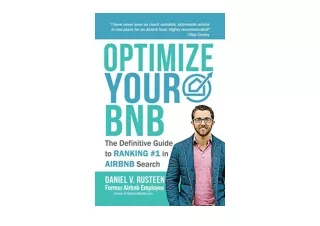 Download Optimize YOUR Bnb The Definitive Guide to Ranking 1 in Airbnb Search by