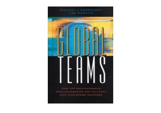 PDF read online Global Teams How Top Multinationals Span Boundaries and Cultures