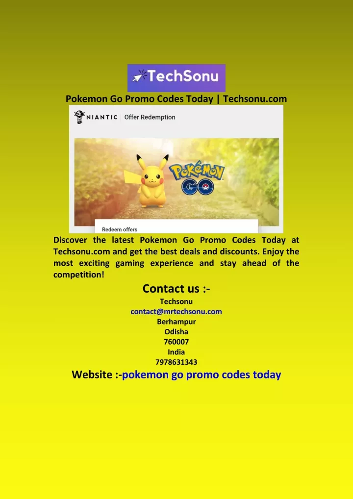 pokemon go promo codes today techsonu com
