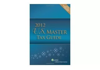 Download PDF U S Master Tax Guide 2012 Includes Top Federal Tax Issues for 2012