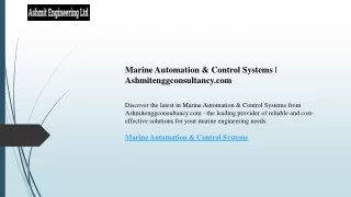 Marine Automation & Control Systems  Ashmitenggconsultancy.com