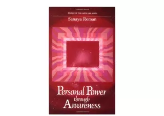 Download PDF Personal Power Through Awareness A Guidebook for Sensitive People B
