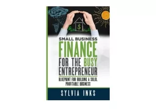 PDF read online Small Business Finance for the Busy Entrepreneur Blueprint for B