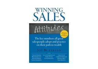 PDF read online Winning Sales Attitudes The key mindsets all great salespeople a