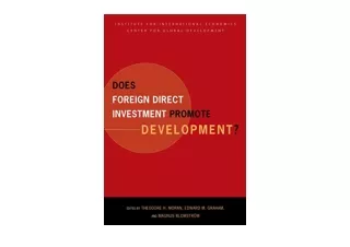 PDF read online Does Foreign Direct Investment Promote Development Institute for