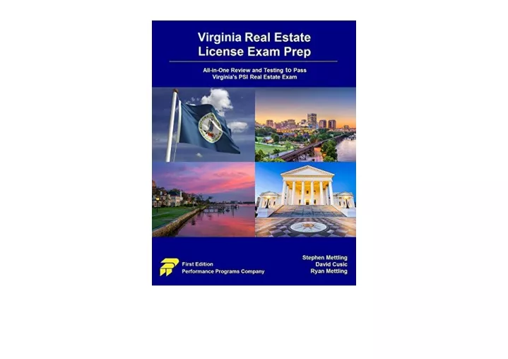 PPT Ebook download Virginia Real Estate License Exam Prep All in One